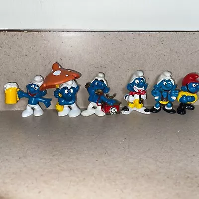 Smurfs Smurf Vintage PVC Figures 1975-81 • $16.99