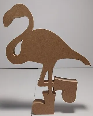 MDF Freestanding Blank Flamingo In Wellies To Decorate And Personalise. • £4.50