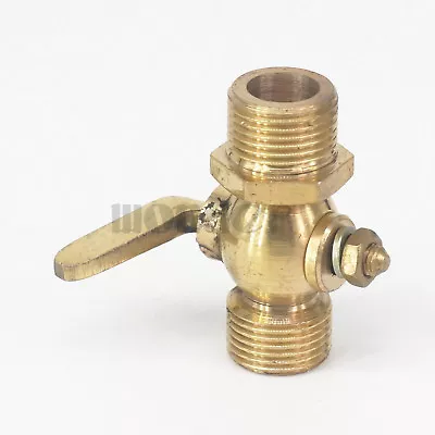 Brass Drain Petcock Shut Off Valve 3/8  BSP Male Threaded For Fuel Gas Oil Air • $7.78