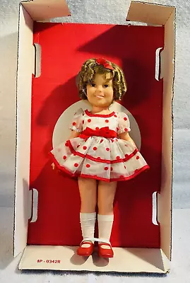 Ideal Vintage Shirley Temple Doll  Rooted Hair Inset Eyes Red White Dress New • $43.99