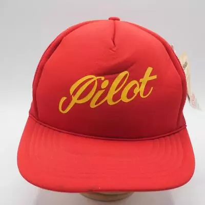 Vintage Pilot Pocket Mesh Snapback Trucker Farmer Hat Cap NWT • $31.49