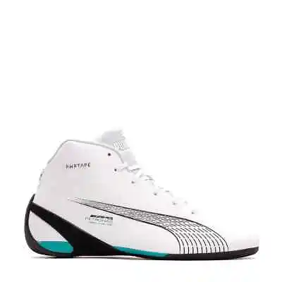 Puma Mercedes AMG Petronas Motorsport Carbon Cat Mid White Green Men 307544-01 • $99.99