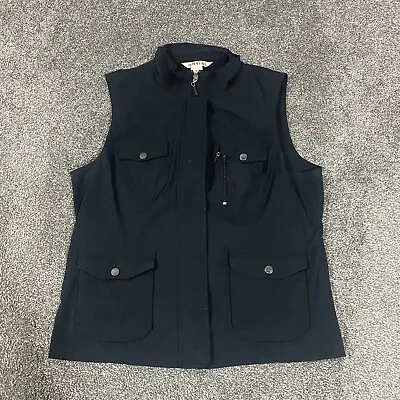 Orvis Men's Medium  Black Vented Sleeveless Fishing Vest Full Zip • $21.99