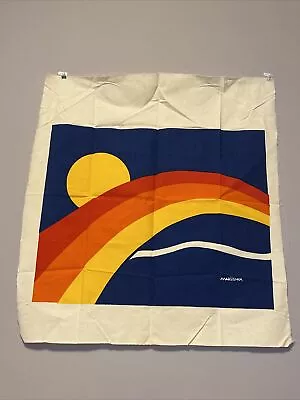 Vintage Marushka  Wall Art Sun & Rainbow Linen 30” X 33” Mid Century • $199