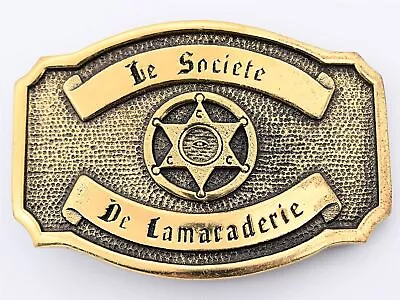 Oakland Le Societe De Camaraderi Police California Brass Vintage Belt Buckle • $75