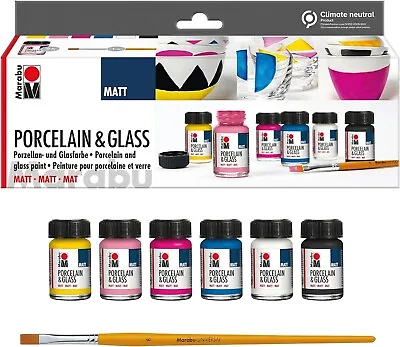 Marabu Porcelain & Glass Paint - Matt - Assortment ( 1116000000087 ) • £25.99