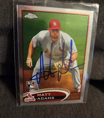 Matt Adams Autograph Signed 2012 Topps RC Chrome St Louis Cardinals • $12.99