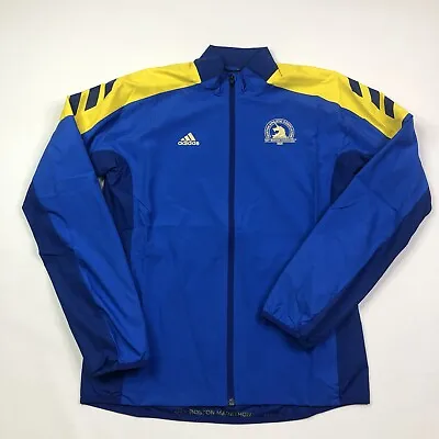 Adidas 2021 Boston Marathon Celebration Jacket Blue GQ8331 Men's Size Small NEW • $68.44