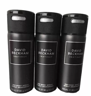 David Beckham Instinct 3 X 150ml Antiperspirant Deodorant Body Sprays • £19.75