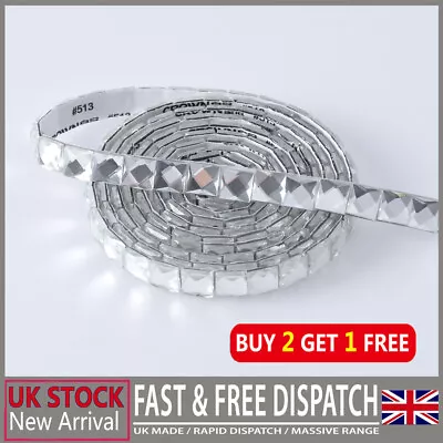  UK 2M Mirror Mosaic Tiles Self-adhesive Crystal Diamond Glass Wall Sticker Tape • £5.99