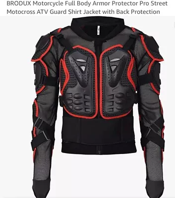 XXL Motocross Racing Body Armor Chest Guard Motorcycle Back Protector Jacket • $36