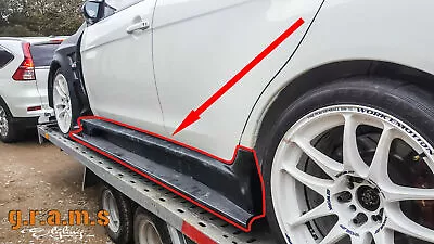 $638.95 • Buy Varis Style Side Skirts + CARBON Skirt Extensions For Mitsubishi Lancer Evo X V8
