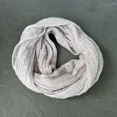 American Eagle Vintage Open Knit Knitted Winter Infinity Scarf - Light Purple • $12