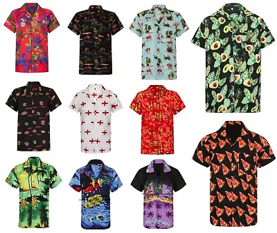 £10.99 • Buy Hawaiian Shirt Mens Palm Tree Beach Holiday Parrot Fancy Dress Stag Party Loud