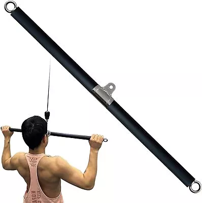 98cm Long Rotate Straight Bar LAT Pulldown Bar Cable Attachments For Gym Workout • $35.99