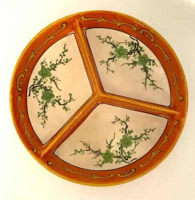 Vintage Mori-Machi Moriyama Divided Round Dish Hand Painted Made In Japan • $13.31