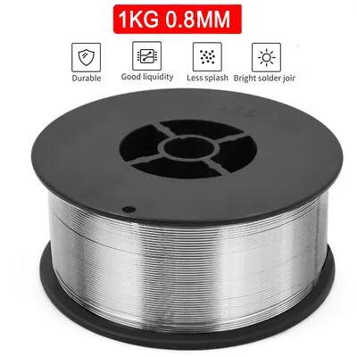 1kg 0.8mm Gasless Mig Welding Wire Flux Cored Welder Wire Mild Steel Gasless NEW • £8.80