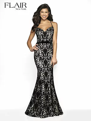 Authentic Flair Prom 19025 Dress-Color: Black/Lavender-Size:4Prom Dress-Reg $298 • $298