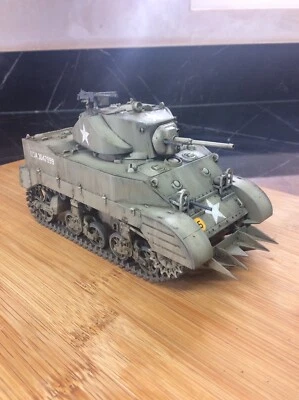 £60 • Buy 1/35 US M5A1 Stuart Normany Bocage 1944 Model Tank Kit Built And Painted