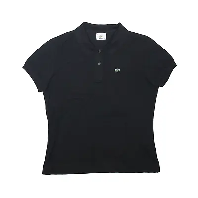 £13.99 • Buy LACOSTE Polo Shirt Black Short Sleeve Womens M