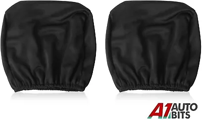 2x Black Headrest Car Seat Covers Protectors For Vauxhall Corsa Astra • £4.39