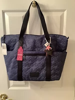 Vera Bradley Reactive Deluxe Tote W/ Pouch Travel Dark Blue Heather Stars NWT  • $89