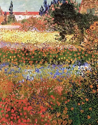 Flowering Garden By Vincent Van Gogh Giclee Fine Art Print Repro On Canvas • $49.95