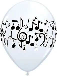 11  Qualatex Music Notes Birthday Party Decoration Supply Latex Helium Balloons • $9.99