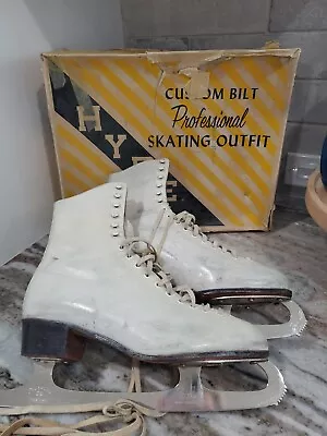 Vintage Ladies Leather Ice Figure Skates HYDE Size 7 Great Vintage Condition  • $52.99