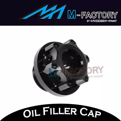 Black CNC Billet Oil Filler Cap Plug Fit Yamaha YZF R1 2015-2022 15 16 17 • $28.62