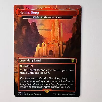 Magic The Gathering Mtg Helm's Deep Foil The Lord Of The Rings Mythic Excellent • £15