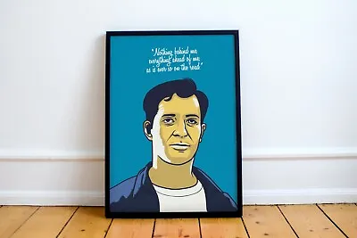 £16 • Buy Jack Kerouac Portrait Print! Poster, On The Road Quote, The Dharma Bums Big Sur