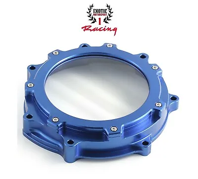 Yamaha YFZ 450 YFZ450R Aluminum Billet Clear Clutch Cover Blue CNC 2006-2023 • $170.87