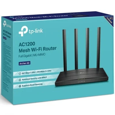 £29.95 • Buy Tp-link Archer C6 Ver: 3.2 AC1200 Mesh Wi-Fi Router Full Gigabit | MU-MIMO