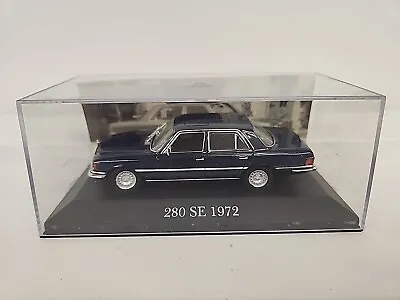 Mercedes 280 SE 1972 Blue Diecast Model Car  1/43 • $26.25