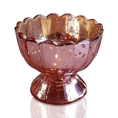 Luna Bazaar Vintage Mercury Glass Candle Holder (3-Inch Suzanne Design Sund... • $6.12