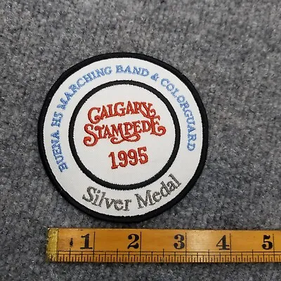 Vintage Calgary Stampede Patch 1995 Silver Medal Beunas Marching Band Colorguard • $8