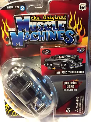 The Original Muscle Machines Series 2 1956 Ford Thunderbird In GRAY WITH BLACK • $22.99