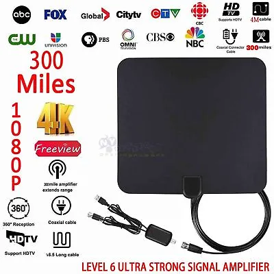 DIGITAL INDOOR TV HDTV VHF UHF FM DTV ANTENNA NEW HD TV Radio Analog Antena US • £17.62