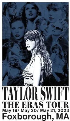 $63.98 • Buy Official Taylor Swift Concert Poster Foxborough MA Eras Tour May 2023 14  X 24 