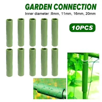 10pcs 8/11/16/20mm Garden Plant Support Bracket Connectors Plant Climbing Poles／ • £3.28