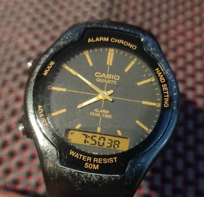 £10 • Buy Gents Casio AW-90H Ana/Digi Alarm Chrono - 50m