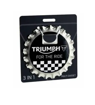 Triumph MGBA16350 3 In 1 Multi-Gadget Bottle Opener/Coaster/Fridge Magnet • $12