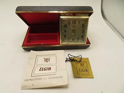 Vintage Elgin Alarm Clock Jewelry Travel Case • $9.99