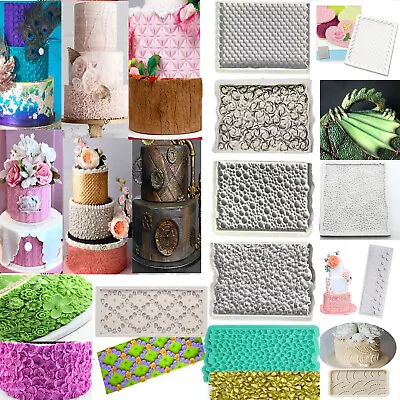 £4.49 • Buy Silicone Cake Fondant Border Mould Baking Icing Mold Sugarcraft Embosser Decor
