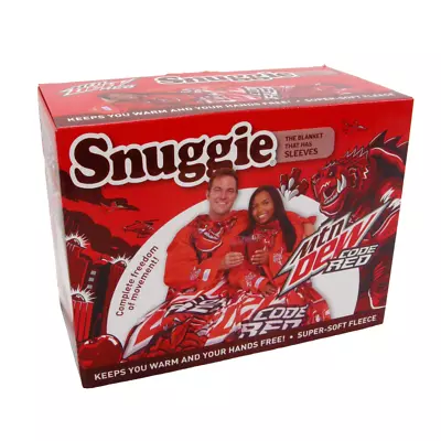 Snuggie Mountain Dew Code Red Wearable Super Soft Fleece Blanket W Sleeves - NIB • $27.95