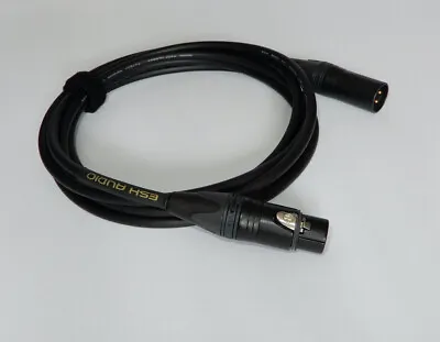 XLR MIC CABLE - MOGAMI 2534 - QUADCORE - NEUTRIK Black/Gold Choose Your Length! • $35