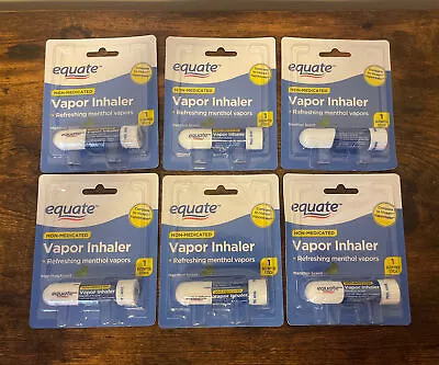 (6x) Equate Non-Medicated Vapor Inhaler Stick Nasal Menthol Scent (10/24) • $24.99