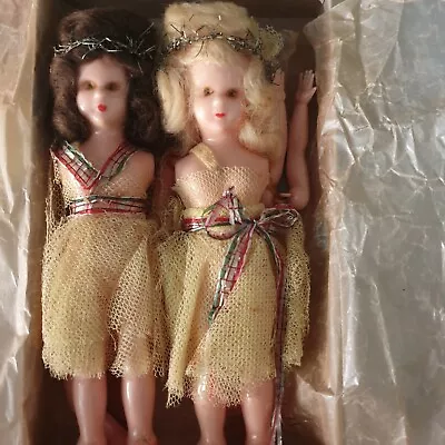 Vintage Antique Celluloid Plastic Dolls And Lolly Box 1930s ??  • $32.95