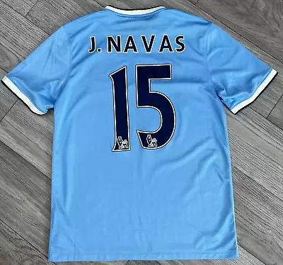 Manchester City 2013/2014 Home Football Shirt Soccer Jersey J.Navas #15 Size M • $55